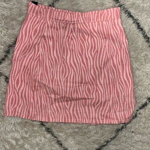 Pink zebra print skirt